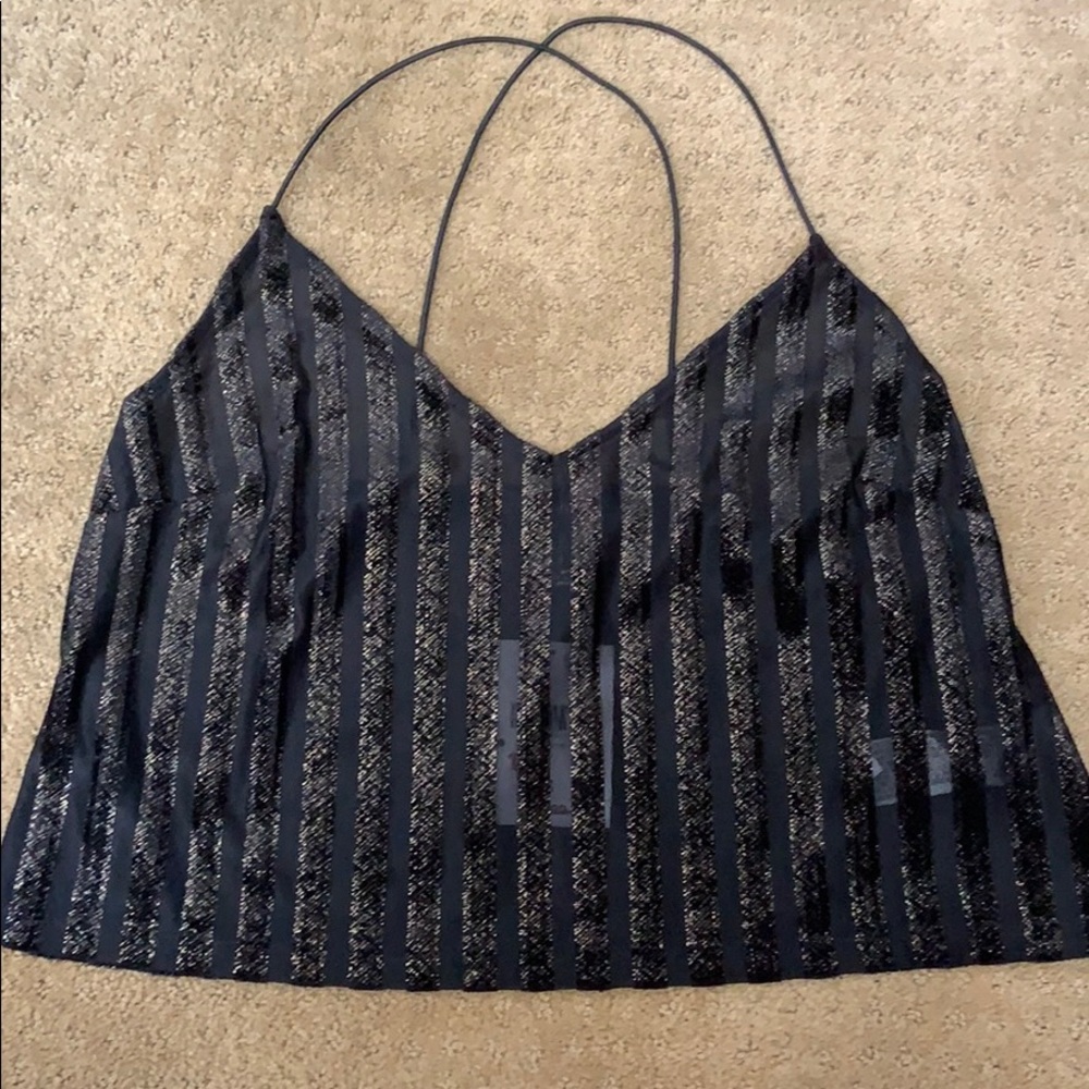 Black and gold tank